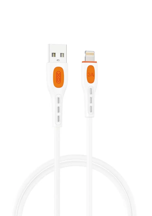 XO NB280 Καλώδιο Δεδομένων Lightning 1M 3A Λευκό 16.005.0342