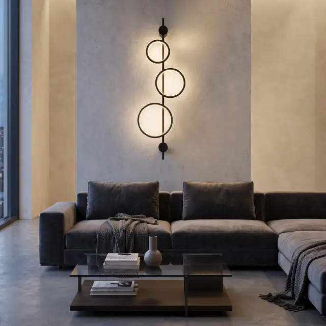 ΕΠΙΤΟΙΧΙΟ ΦΩΤΙΣΤΙΚΟ LED ACA KY011BFCBK RINGY ΑΜΜΩΔΕΣ ΜΑΥΡΟ ΑΛΟΥΜΙΝΙΟ + ΣΙΛΙΚΟΝΗ 25W 2800K-3200K-4000K 1200LM IP20 200X250X300MM / KY011BFCBK 2