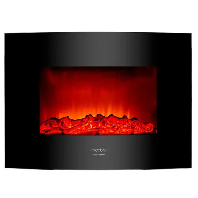 Cecotec Ready Warm 2200 Curved Flames 05365 Ηλεκτρικό Τζάκι Τοίχου 2000W με Τηλεχειριστήριο