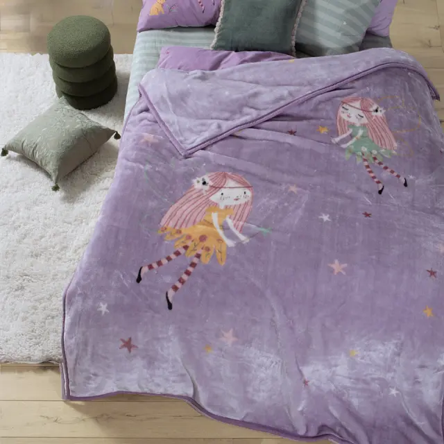 Παιδική Κουβέρτα Μονή 160Χ220 Nef-Nef Homeware Fairy Tale Mauve 2