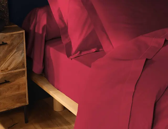 Σεντόνι Μονό με λάστιχο Lina Douceur d'intérieur από βαμβάκι 57TC, με διαστάσεις 90x190cm - Marsala 1644537 3