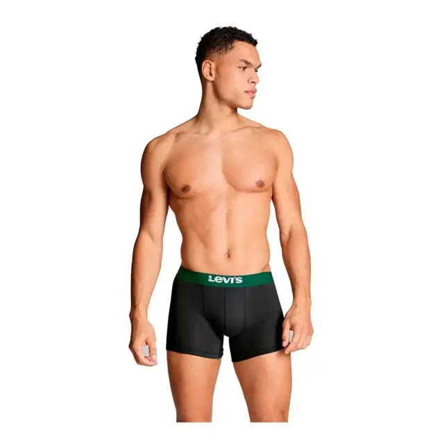 Levi's Ανδρικό Boxer Solid Basic Organic Cotton - Διπλό Πακέτο, Χρώμα Grey Black Combo - XL 3