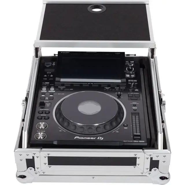 WALKASSE WM-12MLTSGL Flight Case Multi formato CDJ/MIXER 12" PLUS Silver (Laptop Stand). 3