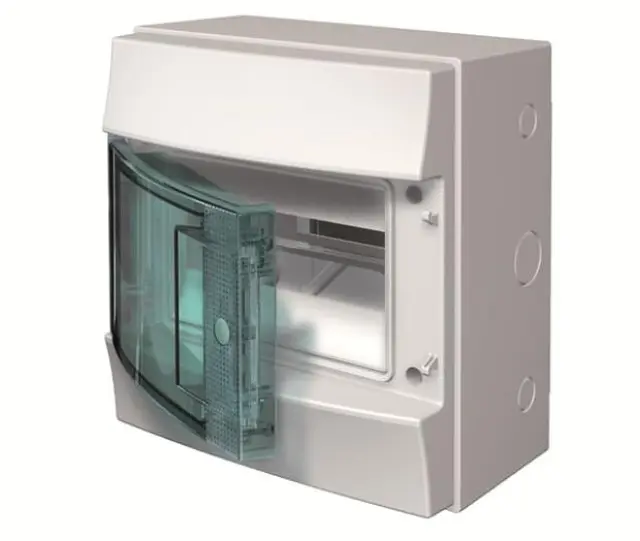 Επίτοιχος πίνακας 8M με διάφανη πόρτα MISTRAL65 CU1201 ABB 73593