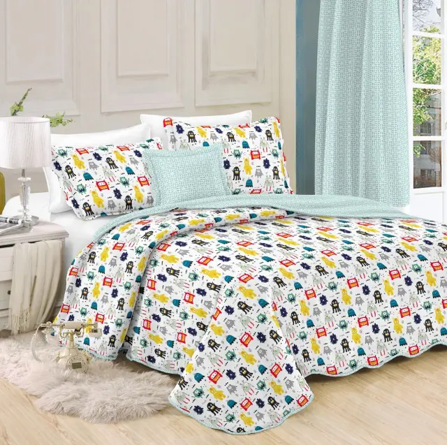 Σετ Κουβερλί 160Χ240 Μονό Microfiber Τυπωτό Viopros 5407