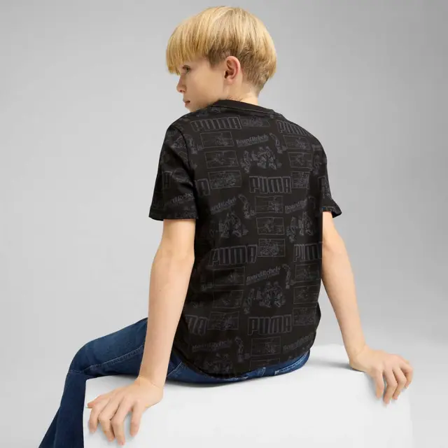 Puma Boy's Mid 90s Allover Print Tee Μαύρο 685146-01 (Puma) 2