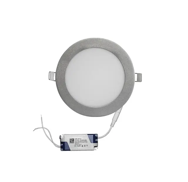 LED ΦΩΤΙΣ.ΨΕΥΔΟΡΟΦΗΣ ΑΛΟΥΜ ΣΤΡΟΓΓΥΛΟ 12W 3000K 120° ΑΣΗΜΙ