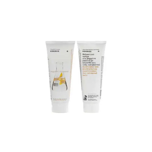 ΚΟΡΡΕΣ Conditioner Μαλακτική Κρέμα Ηλίανθο + Τσάι του Βουνού Για Βαμμένα Μαλλιά 200ml