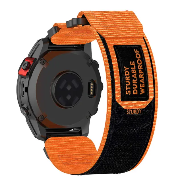 Techsuit - Watchband QuickFit 26mm (W057) - Garmin Fenix 5X/5X Plus/6X/6X Pro/7X/8/8 Pro/9/9 Pro (51mm) - Orange 2