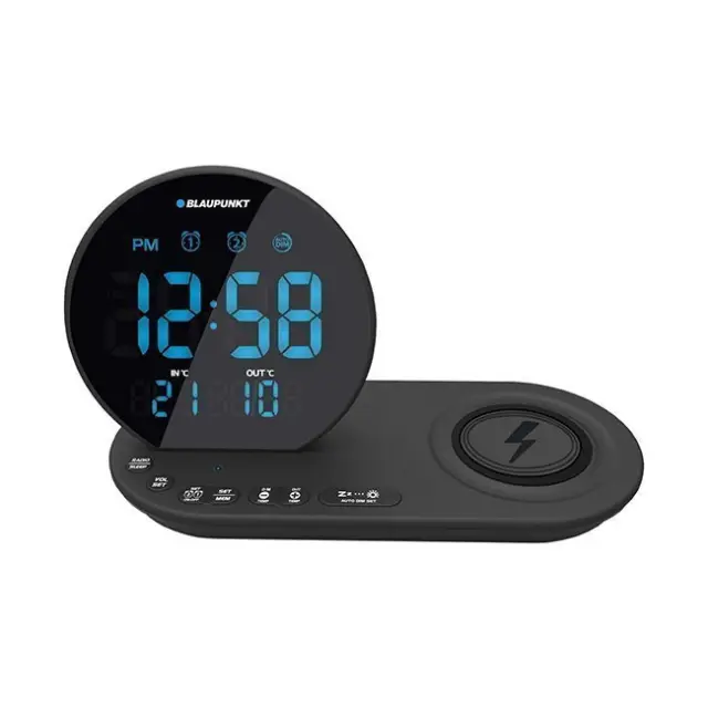 Blaupunkt Επιτραπέζιο Ψηφιακό Ρολόι Black (CR85BK CHARGE)