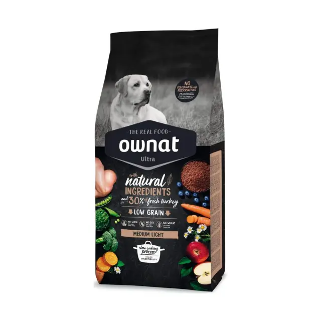 Ownat Ultra Low Grain Medium Light Turkey & Vegetables 3Kg Μονόχρωμο