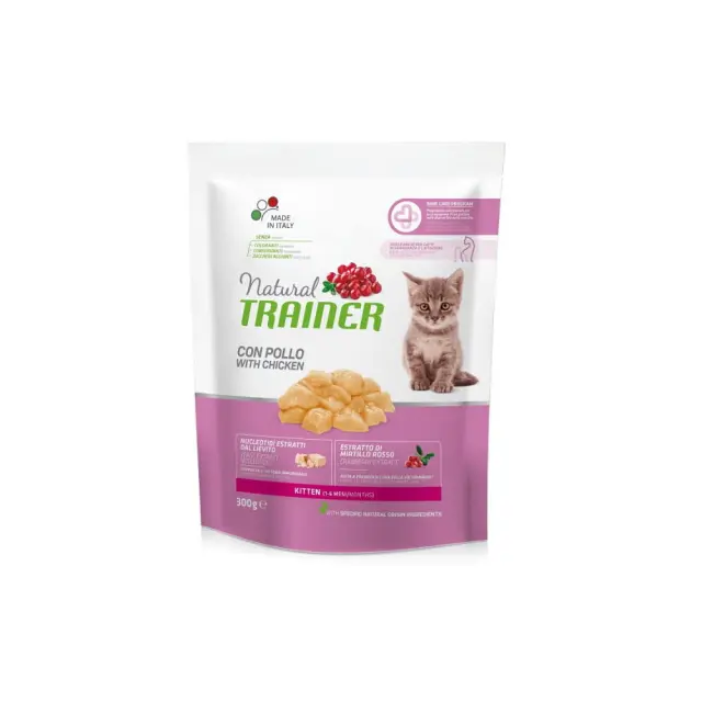 Natural Trainer Low Grain Kitten Chicken 300gr Μονόχρωμο