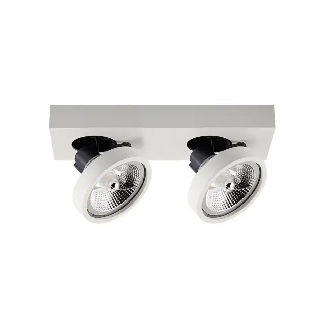 Leia Σποτ οροφής ορθογώνια βάση 33x12cm 2xGU10/ES111 κινητό λευκό ματ Άσπρο