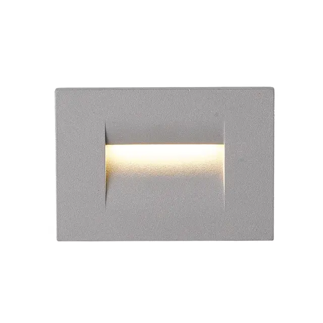 Irvi Φωτιστικό Led τοίχου χωνευτό 4W 3000K 75lm IP65 10.7x7.5cm γκρι Γκρί