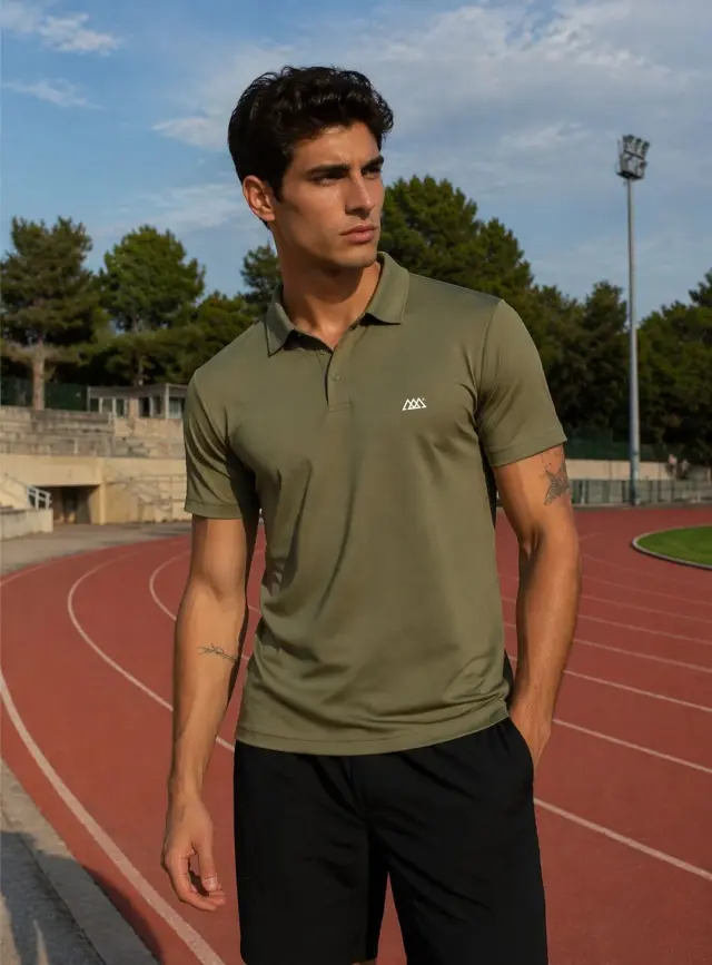 Μπλούζα Polo Noshame® Χακί Dry Fit - 112629 - XXL