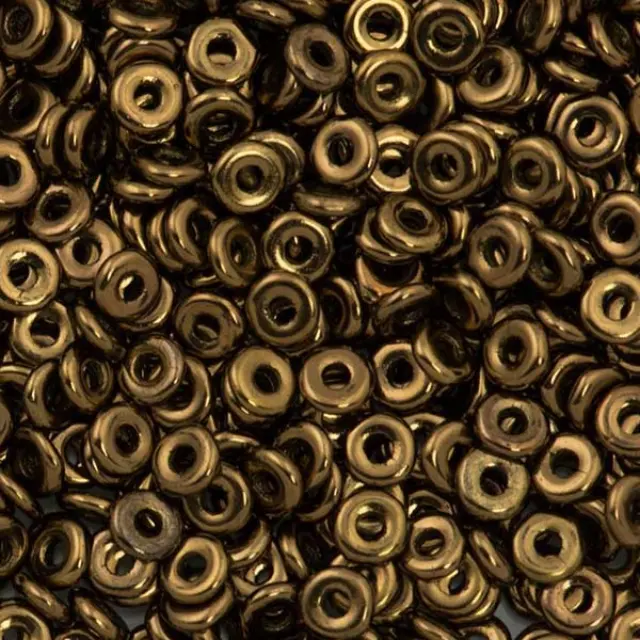 Χάντρα Czech O Beads 3.8mm - Jet Bronze ~7gr