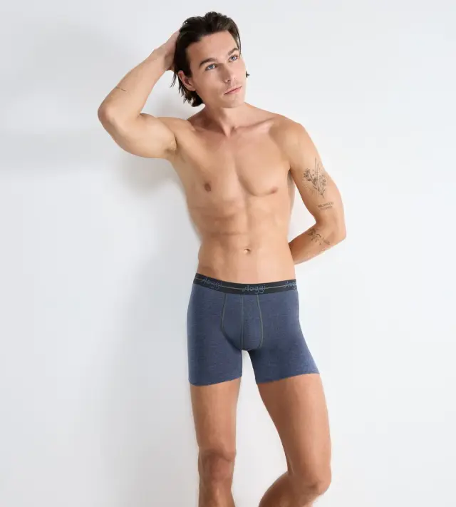 Sloggi Men Μακρυά Μποξεράκια Start Short Συνδυασμός Μπλε Ραφ Denim 2-Pack 3
