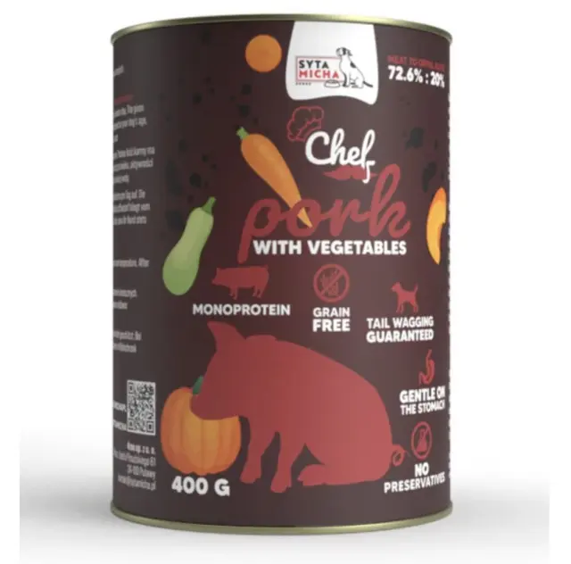 SYTA MICHA Chef Pork with vegetables - wet dog food - 400g