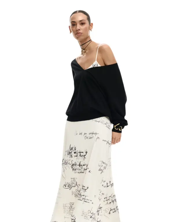 Desigual - Γυναικείο Μακρύ Φόρεμα Morisot 26SWVK33-1001 Λευκό 3