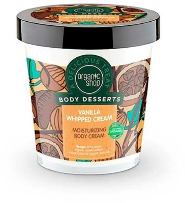 Organic Shop by Natura Siberica Body Desserts Vanilla Whipped Cream Βανίλια Σαντιγύ Ενυδατική Κρέμα Σώματος, 450ml