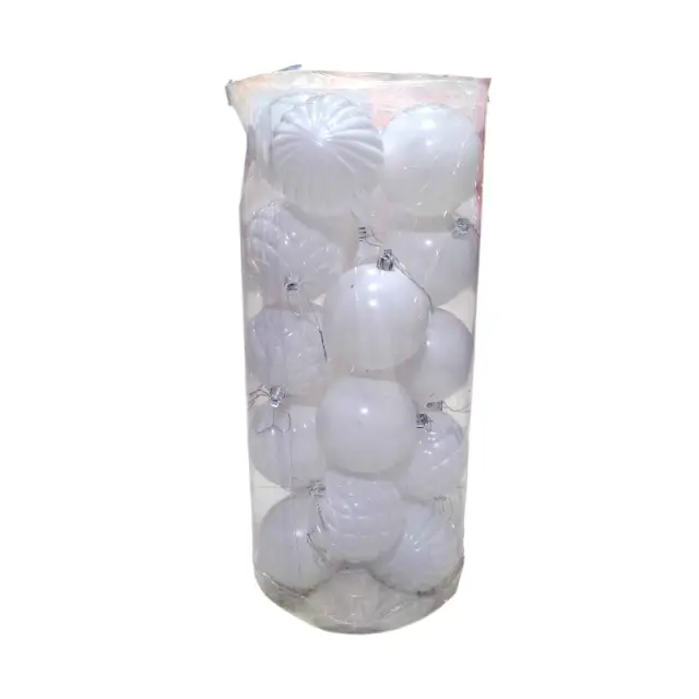 Σετ Χριστουγεννιάτικες μπάλες - 8cm - 24pcs - 326093 - Silver