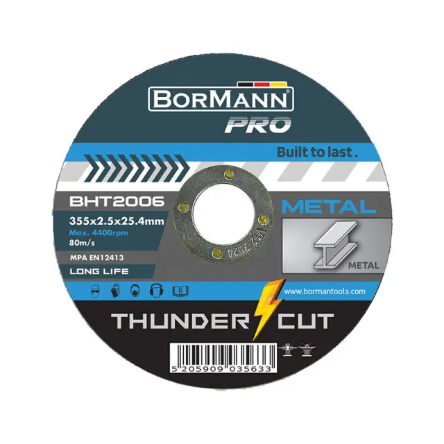 Bormann Pro BHT2006 Δίσκος Κοπής Σιδήρου Φ355mm x 2.5 x 25.4 mm Thunder Cut