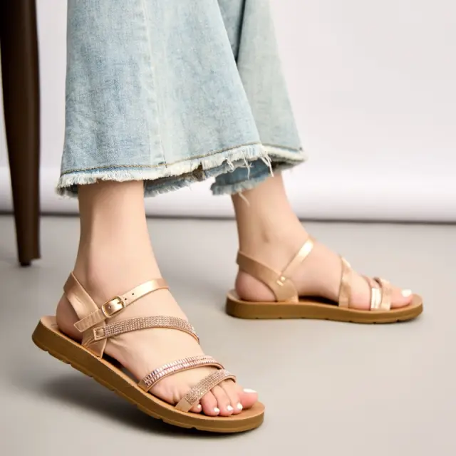 Flat Σανδάλια My Choice 5271 Ροζ Χρυσό - 36 2