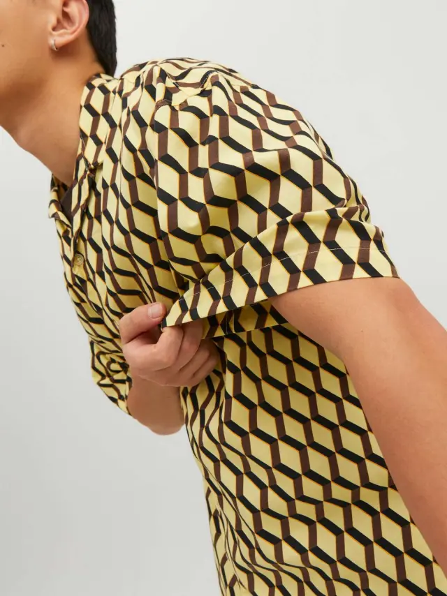 JORBELIZE TENCEL AOP SHIRT SS French Vanilla 3