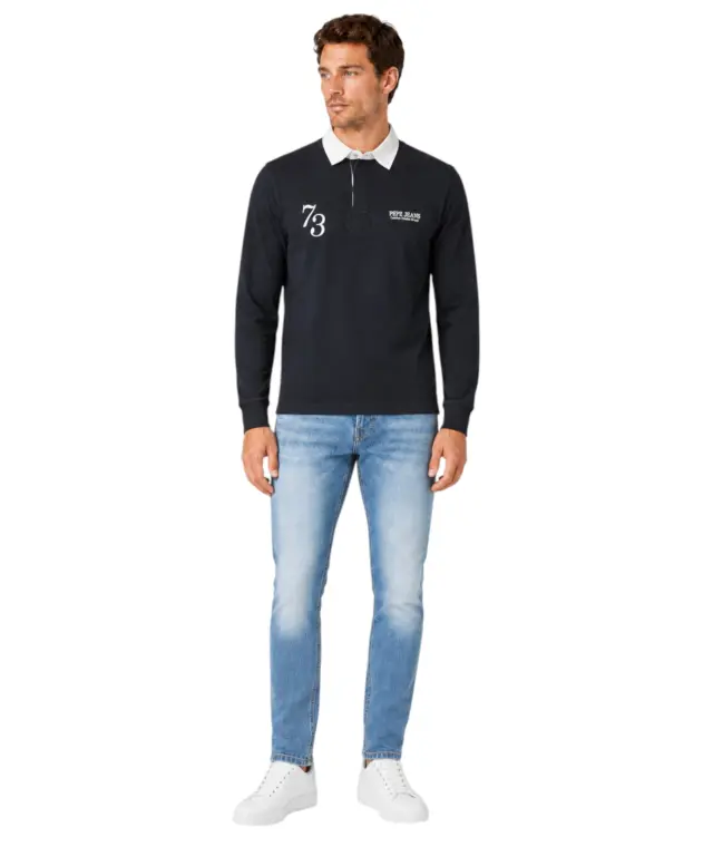 Pepe Jeans - Ανδρικό Μακρυμάνικο T-shirt Cameron PM5400021-999 Μαύρο 2