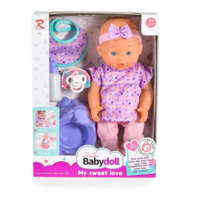 Moni Toys Σετ Μωρού 31cm 6811 με αξεσουάρ φαγητού & γιογιό 3800146223564