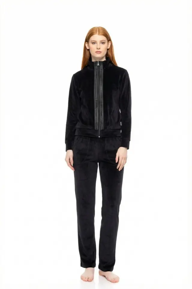 W1862 - Black - TRUCKSUIT VELVET GOLD DETAIL - S 2