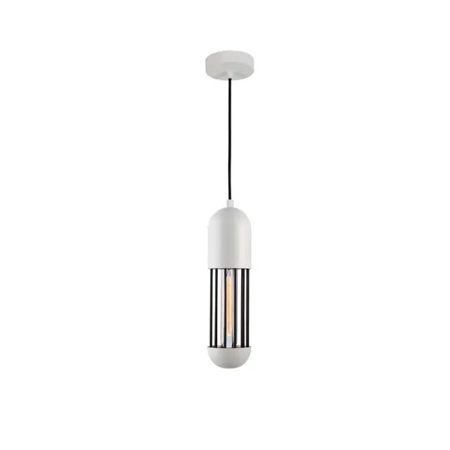 AcaLight Offer NETTO ΦΩΤΙΣΤΙΚΟ ΚΡΕΜΑΣΤΟ ΛΕΥΚΟ ΜΑΤ ΜΕΤΑΛΛΙΚΟ ΣΥΜΒΑΤΙΚΟ 1ΧΕ27 IP20 Φ100Χ1200mm