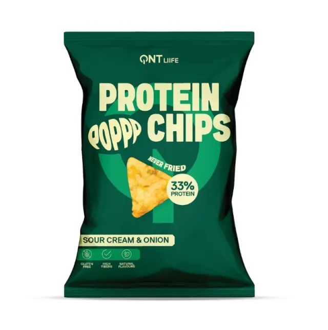 QNT | Protein Chips Sour Cream & Onion Πρωτεϊνικά Τσιπς | 50gr