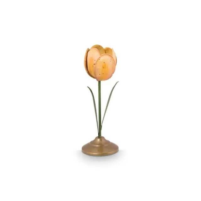 Pip Studio Μεταλλικό Κηροπήγιο / Metal Candle Holder: Tulip (21cm - 2 χρώματα) - Κίτρινο