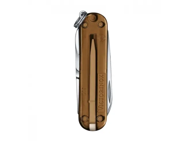 Ελβετικός Σουγιάς Victorinox Classic SD Transparent με 7 λειτουργίες και μήκος 5.8cm - Chocolate Fudge0.6223.T55G 3