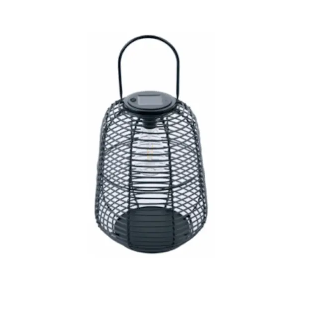 Φανάρι Φωτισμού Led Με Ηλιακό Πάνελ Μαύρο 24cm x 30h 8436 VERDEMAX