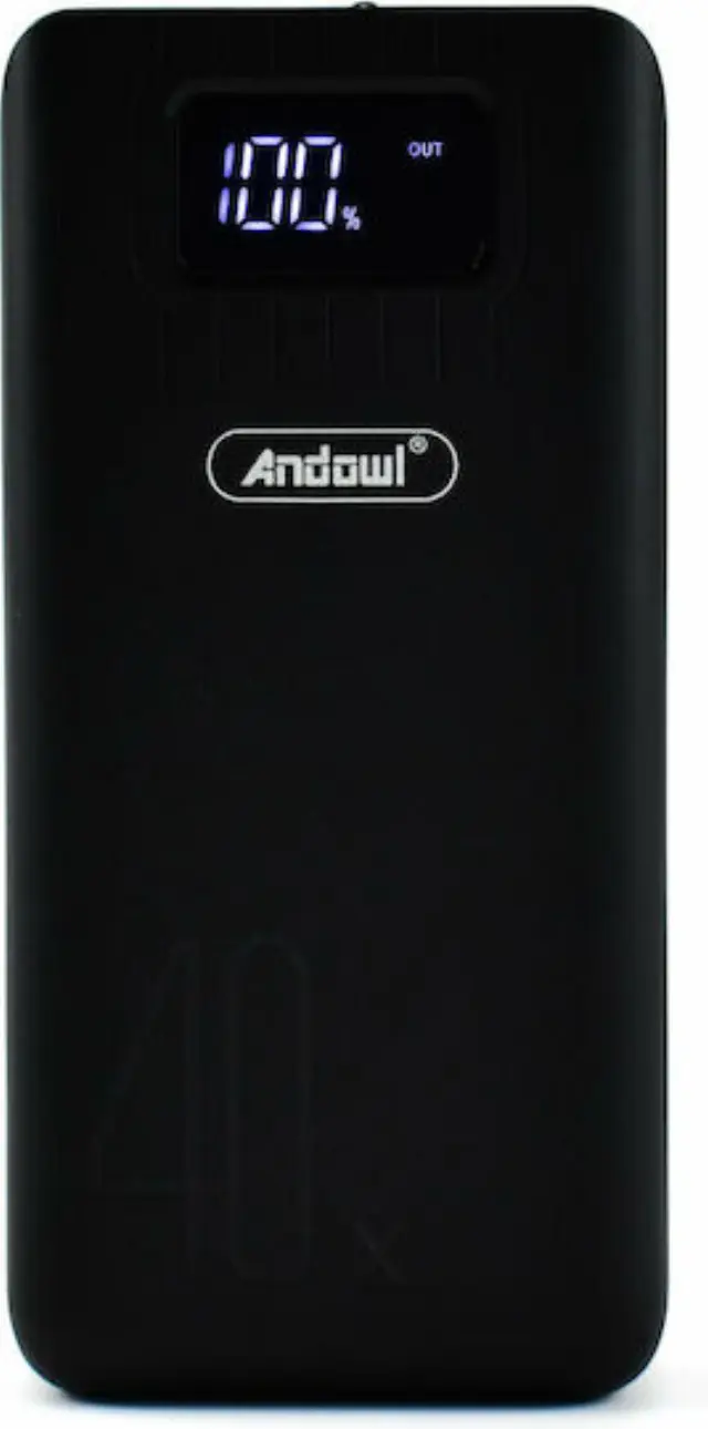 Andowl Q-CD701 Power Bank 40000mAh με 2 Θύρες USB-A Μαύρο