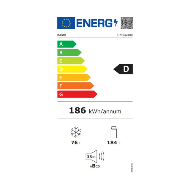 ΨΥΓΕΙΟΚΑΤΑΨΥΚΤΗΣ (177,2χ55,8χ54,8) KIN86ADD0 BOSCH (D) 2
