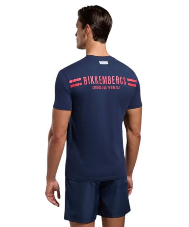 Bikkembergs - Ανδρικό T-shirt Κοντομάνικο BKK3MTS04-NAVY Μπλε 2