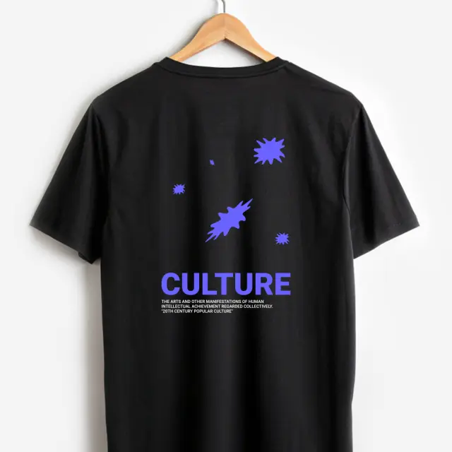 T-shirt Noshame® Μαύρο με τύπωμα Culture Leaves - 122530 - XXL 2