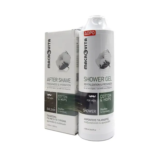 Macrovita PROMO PACK After Shave Balsam Γαλάκτωμα για Μετά το Ξύρισμα 100ml και ΔΩΡΟ Shower Gel Αφροντούς για Άντρες 250ml