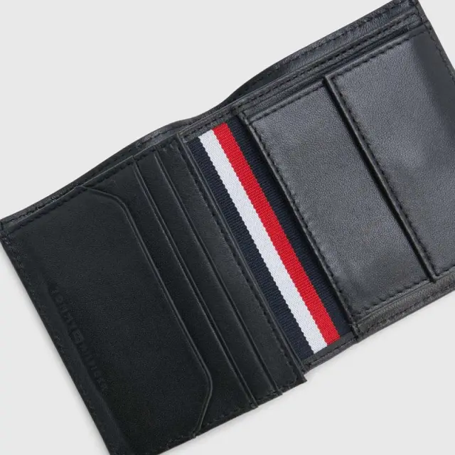Tommy Hilfiger - Ανδρικό Δερμάτινο Πορτοφόλι Th Business Leather Trifold AM0AM10984-BDS Μαύρο 3