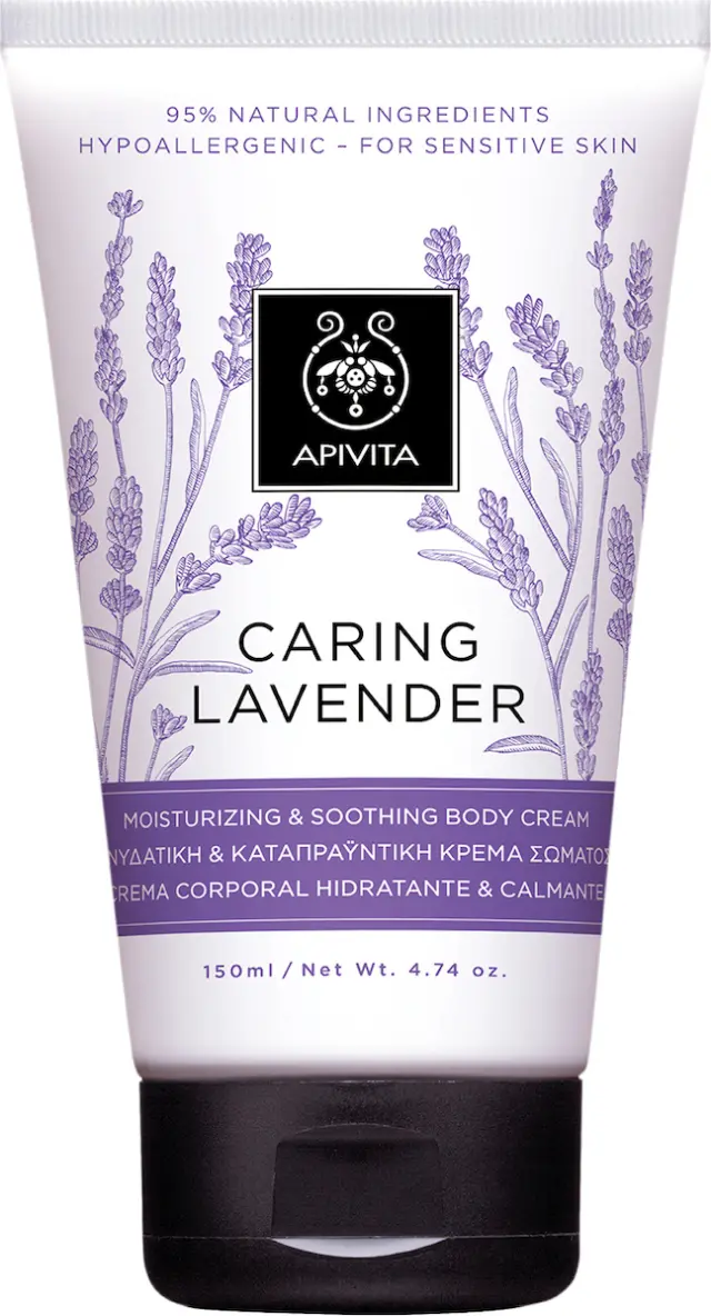 Apivita Caring Lavender Ενυδατική Κρέμα Σώματος με Άρωμα Λεβάντα για Ευαίσθητες Επιδερμίδες 150ml