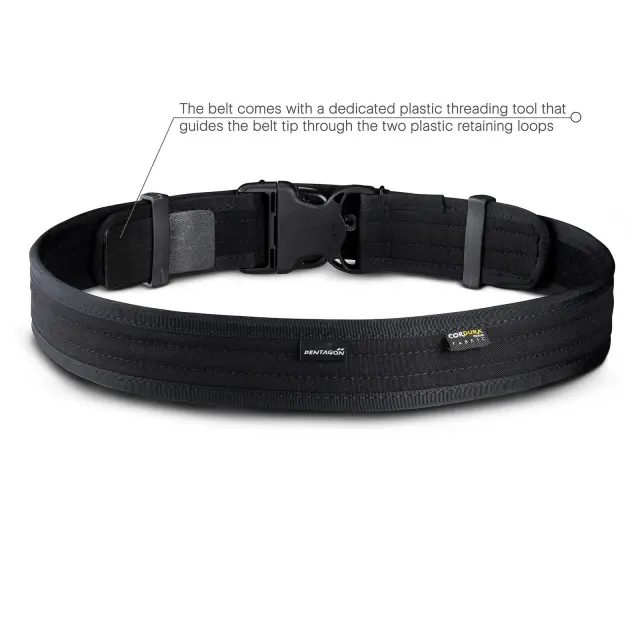 Pentagon Police Belt 2.0 - Αστυνομική Ζώνη Ασφαλείας - 01-Black-Μαύρο 2
