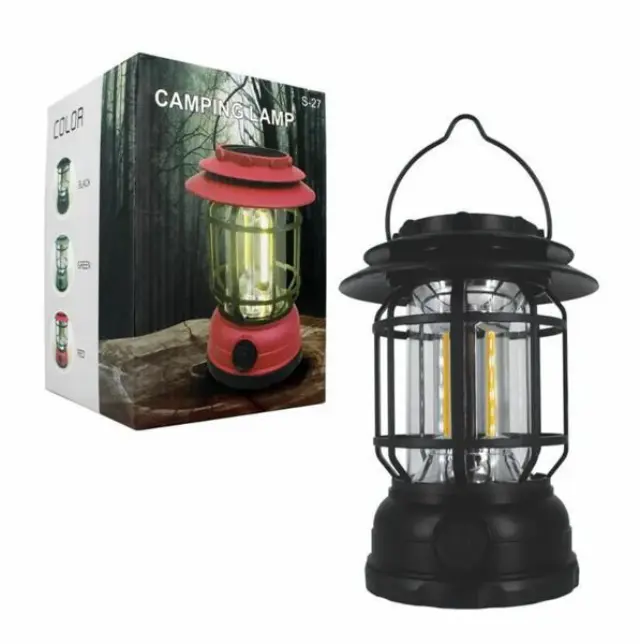 Vintage Φανάρι Camping LED Επαναφορτιζόμενο Φορητό Φωτιστικό Εξωτερικού Χώρου - EZ0822
