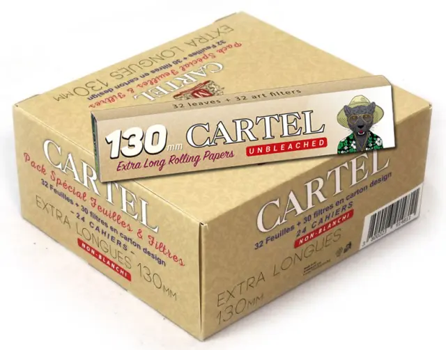 Cartel Χαρτάκια Special Pack Ακατέργαστο - King Size Slim Unbleached Extra Long 130mm & Τζιβάνες - 24τεμ.