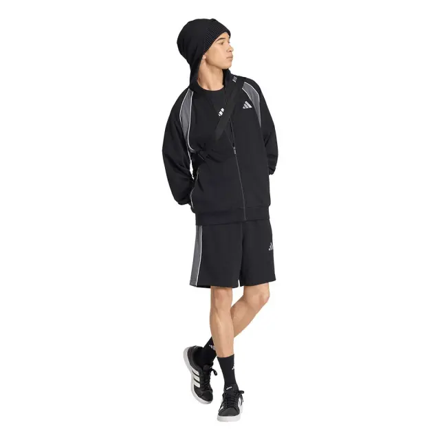 adidas Sportswear Men's Colorblock French Terry Full-Zip Track Top Hoodie Μαύρο KF4224 (adidas Sportswear) 3