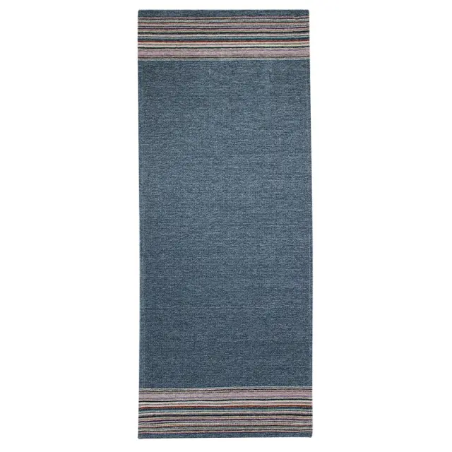 Πατάκι Laos Chenille Μπλέ Λεπτό 65x160cm