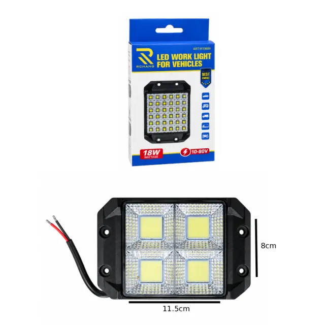 Rchang Προβολέας Εργασίας LED Αυτοκινήτου 18W 10-80V W19669-1 - 18W 10-80V LED Work Light for Vehicles 0111827 2