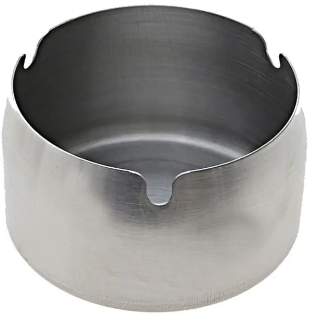 Μεταλλικό Τασάκι Round Ashtray Silver Matt - Medium 8,5cm